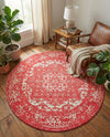 Georgetown Rugs Collection Area Rug - Dupont (Pink) Round Pink  lifestyle 45