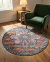 Vintage Memories Collection Area Rug -  Hindsight Round Multi  lifestyle 73