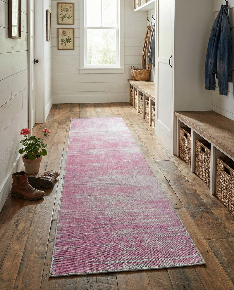 Sahara Essence Collection Area Rug - Oasis (Pink) Runner Pink  lifestyle 62