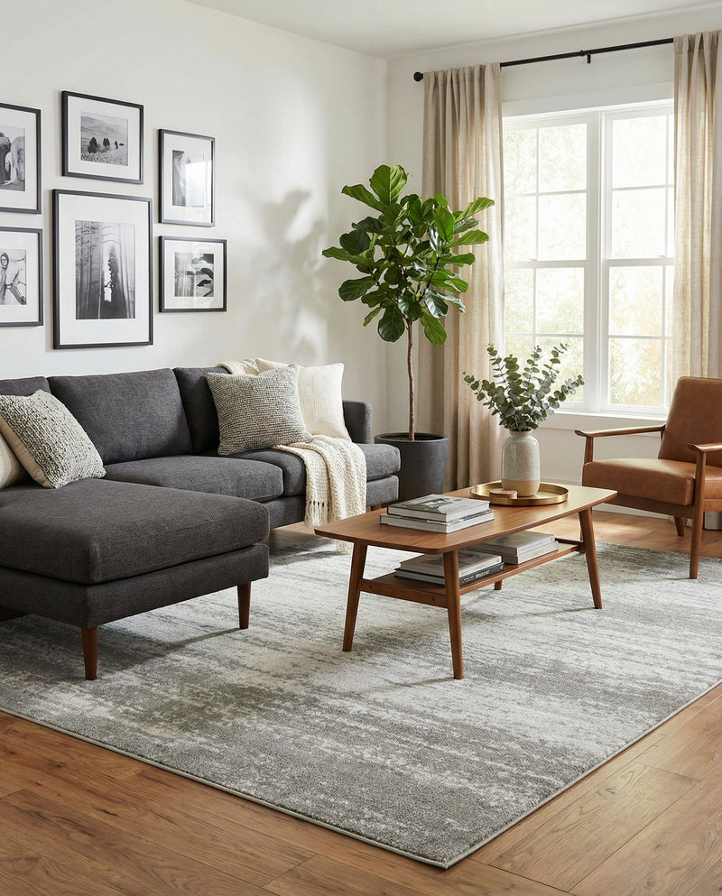 Studio Haven Collection Area Rug -  Gallery (Gray) Rectangle Gray  lifestyle 36