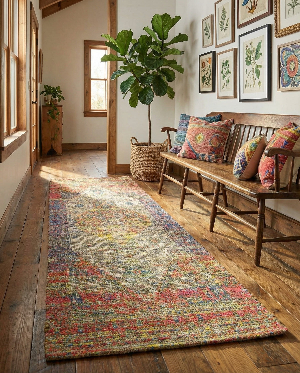 Savannah Threads Collection Area Rug - Sahara Runner Multi  lifestyle 95