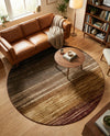 Bistro Lounge Collection Area Rug -  Cortado Round Beige  lifestyle 62