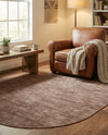 Sahara Essence Collection Area Rug - Oasis (Brown) Oval Brown  lifestyle 49