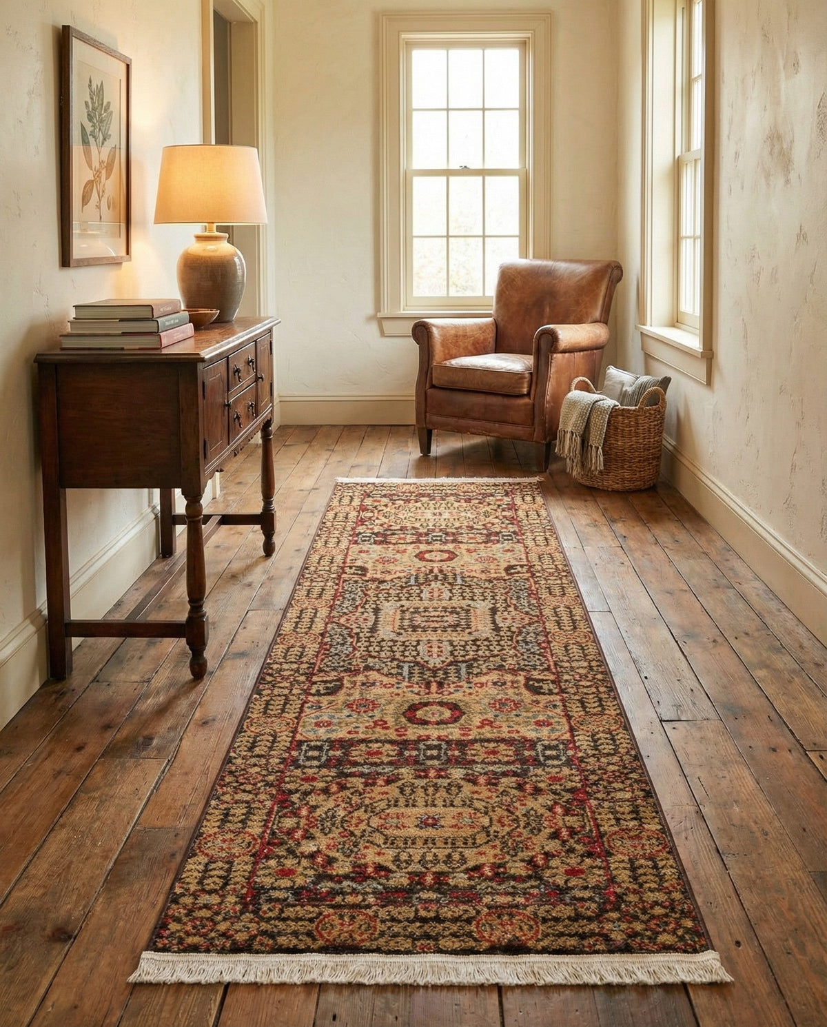 Ottoman Elegance Collection Area Rug - Sultan Runner Brown  lifestyle 172