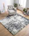 Cozy Haven Shag Collection Area Rug -  Tranquility (Smoke Gray) Square Smoke Gray  lifestyle 35