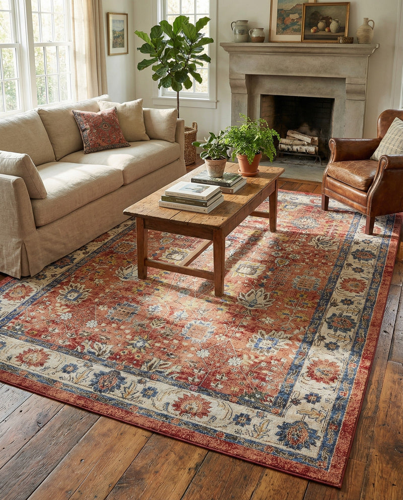 Eden Oasis Collection Area Rug -  Haven Rectangle Terracotta  lifestyle 5