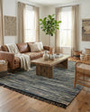Savannah Jute Collection Area Rug - Nantucket Rectangle Green and Ivory  lifestyle 37