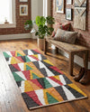 Thar Cotton Collection Area Rug -  Kannur Runner Multi  lifestyle 30