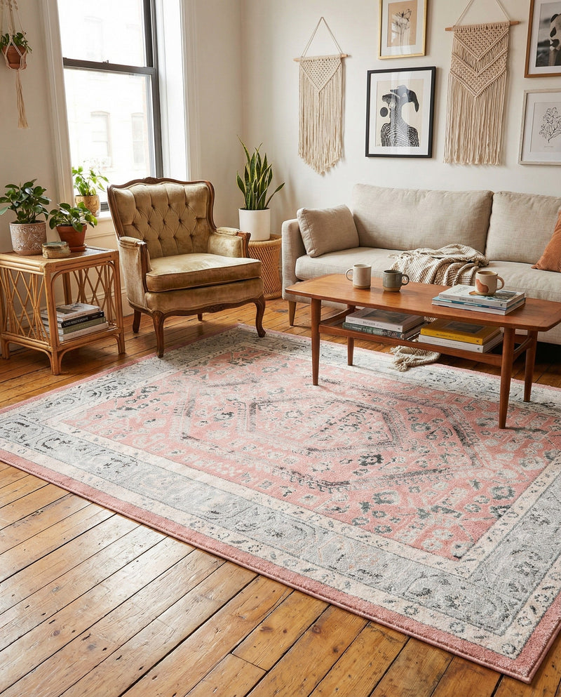 Adriana Terrace Collection Area Rug - Capri (Rose) Rectangle Rose  lifestyle 15