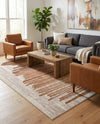 Urban Terrace Collection Area Rug -  Balcony Rectangle Beige Brown  lifestyle 10