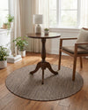 Seaside Serenity Collection Area Rug - Veranda (Light Brown) Round Light Brown  lifestyle 52
