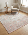 Parisian Elegance Collection Area Rug - Versailles (Rose Pink) Square Rose Pink  lifestyle 74