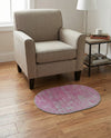 Sahara Essence Collection Area Rug - Oasis (Pink) Oval Pink  lifestyle 80