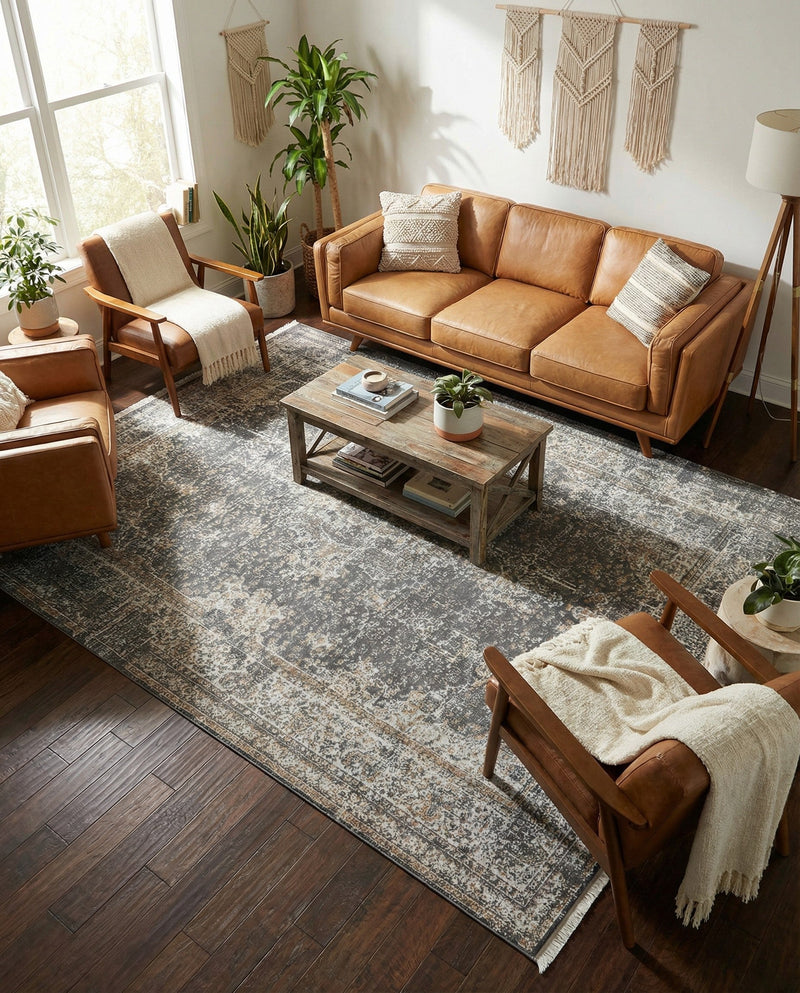 Caribbean Breeze Collection Area Rug -  Utila Rectangle Fume Gray  lifestyle 10