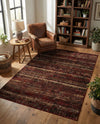 Neptune Elegance Collection Area Rug -  Nereid Rectangle Burgundy  lifestyle 77