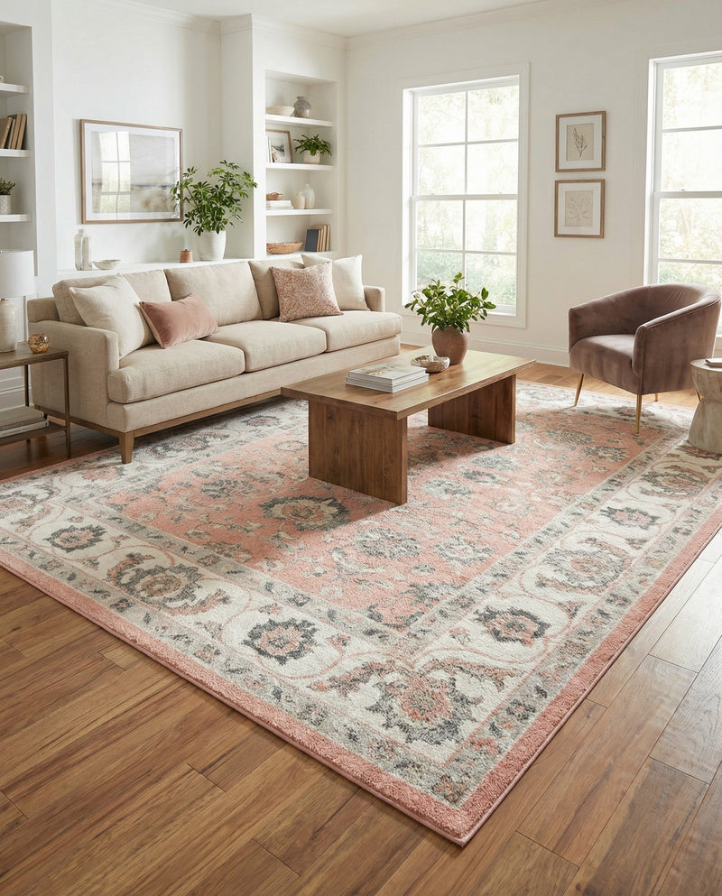 Adriana Terrace Collection Area Rug -  Positano (Rose) Rectangle Rose  lifestyle 16