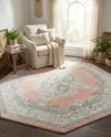 Beverly Grove Collection Area Rug -  Fairfax (Rose) Octagon Rose  lifestyle 61