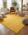Marrakech Lattice Collection Area Rug - Medina (Yellow) Square Yellow  lifestyle 53