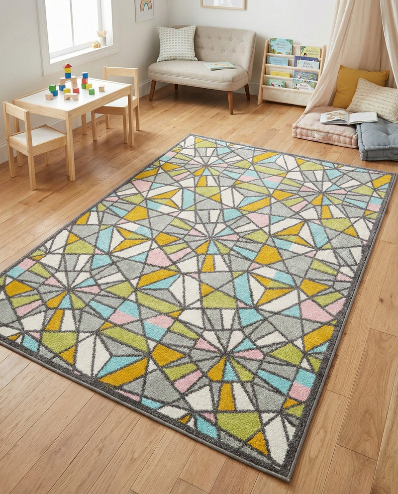 Wonder Tykes Collection Area Rug -  Chromatic Rectangle Multi  lifestyle 6