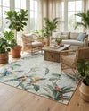 Seaside Blooms Collection Area Rug -  Tropic Rectangle Multi  lifestyle 27