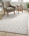 Sanctuary Retreat Collection Area Rug -  Oasis Rectangle Snow White  lifestyle 5