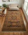 Ottoman Elegance Collection Area Rug - Sultan Rectangle Brown  lifestyle 43