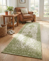 Dover Terrace Collection Area Rug - Marina (Green) Runner Green  lifestyle 31