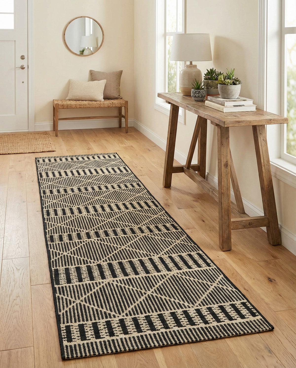 Savannah Pergola Collection Area Rug -  Glade Runner Black  lifestyle 157