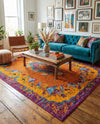 Caribbean Cove Collection Area Rug -  Nevis Rectangle Orange  lifestyle 24