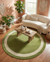 Studio Haven Collection Area Rug -  Alcove (Green) Round Green  lifestyle 58