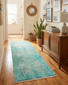 Bazaar Chic Collection Area Rug -  Taza Runner Turquoise  lifestyle 45