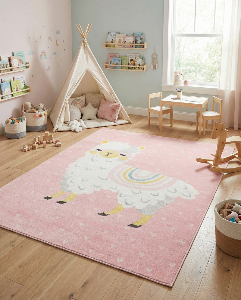 Wonder Tykes Collection Area Rug -  Marvel Rectangle Pink  lifestyle 19