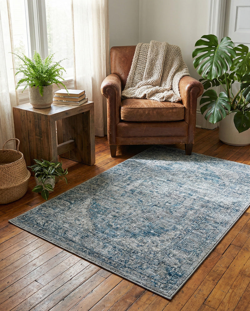 Bloomsbury Elegance Collection Area Rug -  Pimlico Rectangle Blue  lifestyle 30