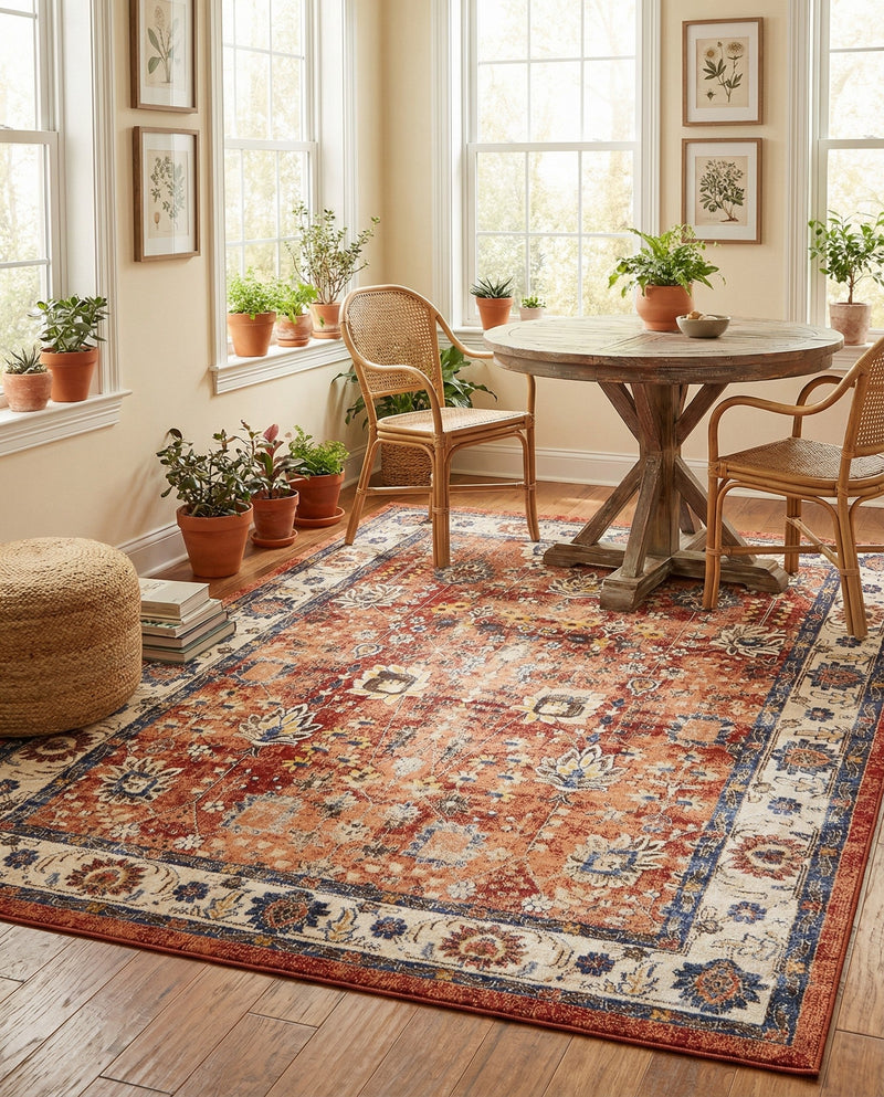Eden Oasis Collection Area Rug -  Haven Rectangle Terracotta  lifestyle 17