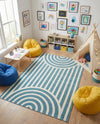 Wonder Tykes Collection Area Rug -  Joydale Rectangle Sky blue  lifestyle 32