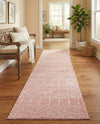 Marrakesh Lattice Collection Area Rug - Casablanca (Rose Pink) Runner Rose Pink  lifestyle 78