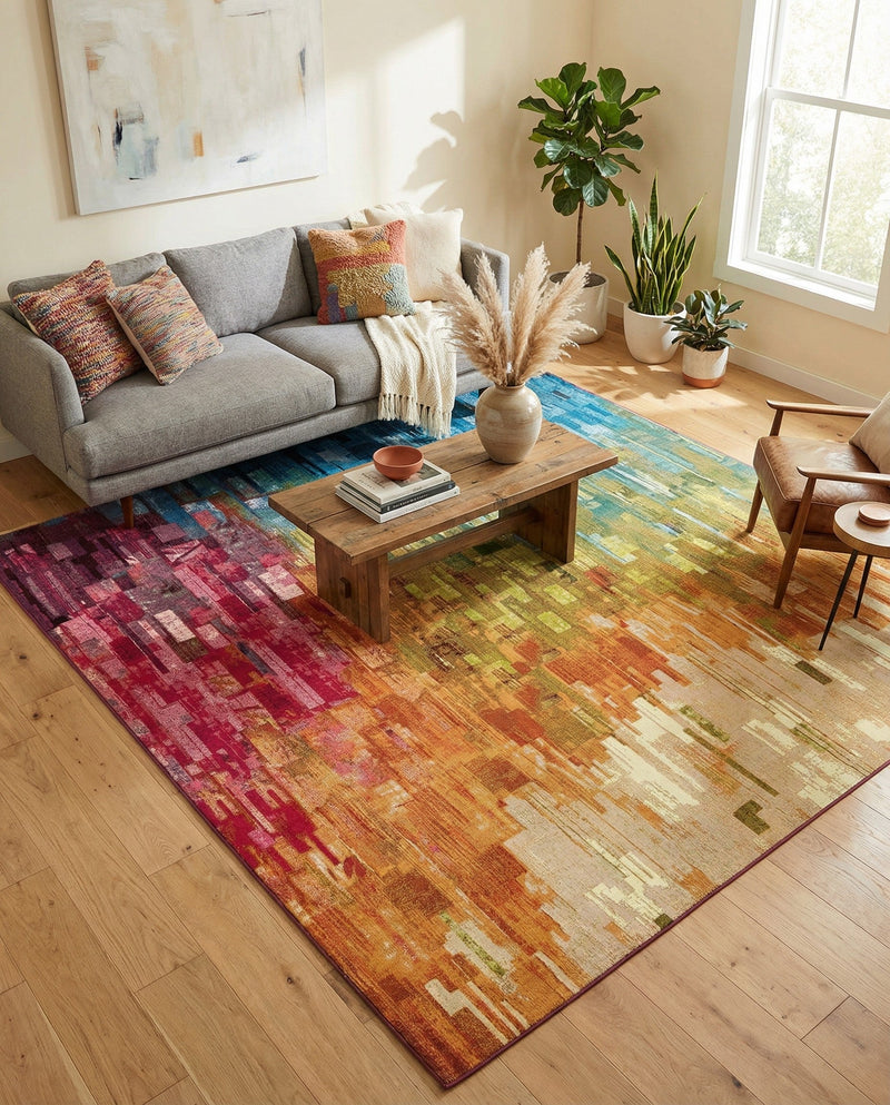 Urban Terrace Collection Area Rug -  Lawn Rectangle Multi  lifestyle 40