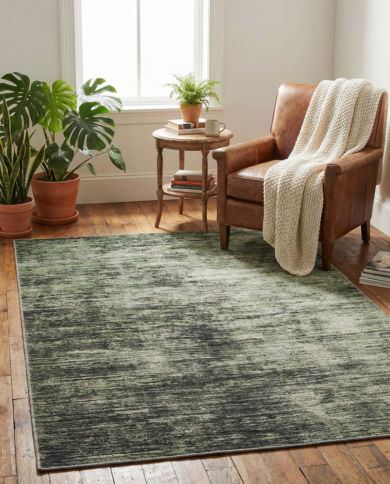 Sahara Essence Collection Area Rug - Oasis (Green) Rectangle Green  lifestyle 18