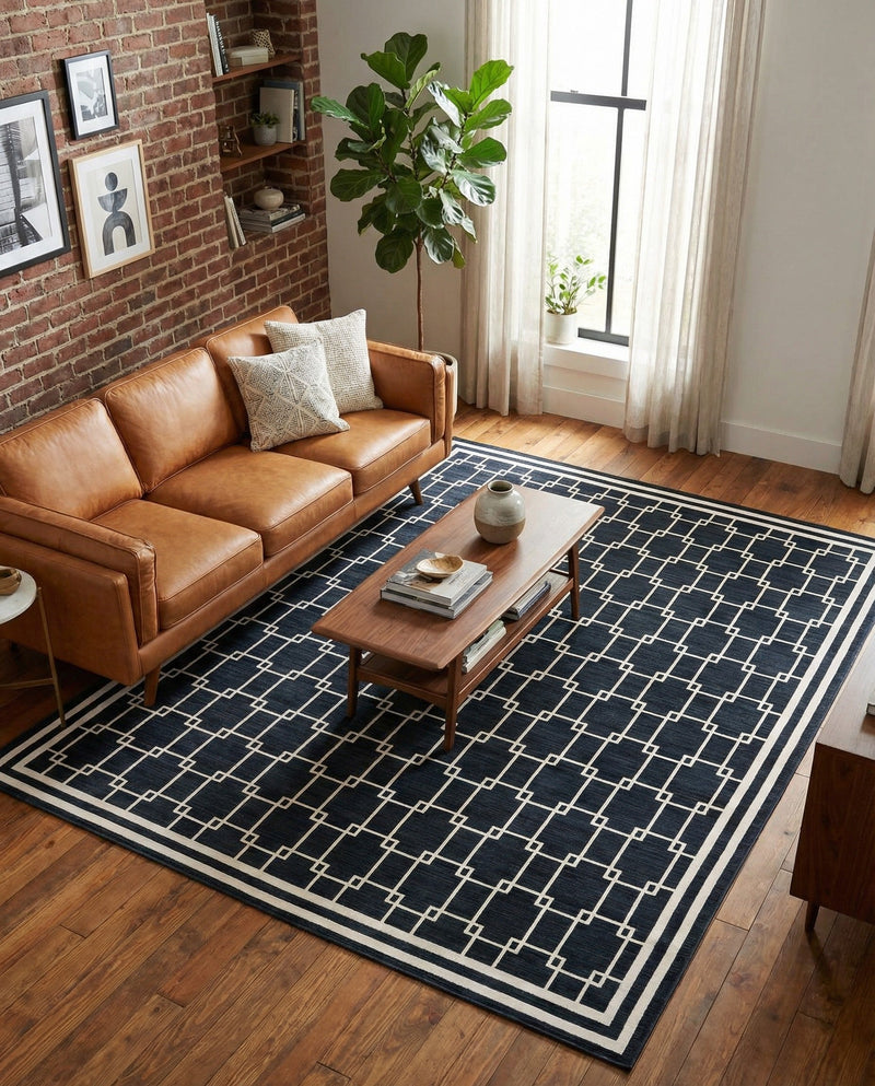 Metro Heights Collection Area Rug -  Liberty Rectangle Navy Blue  lifestyle 5