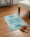 Metro Heights Collection Area Rug -  Bronx Rectangle Turquoise  lifestyle 49