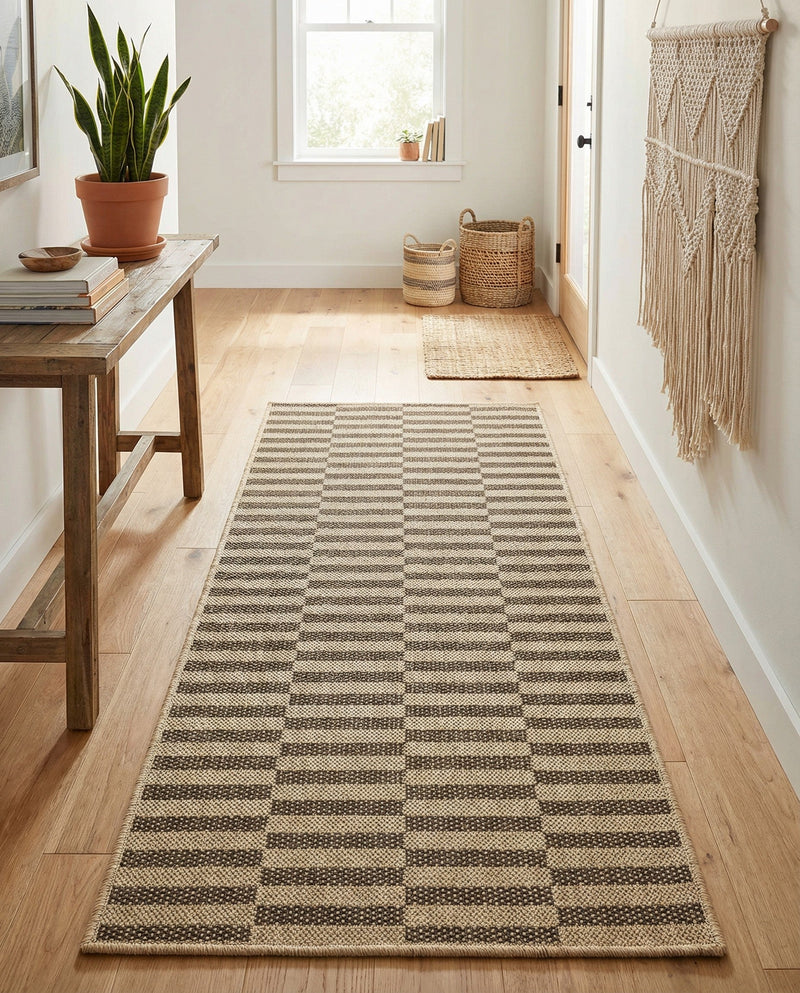 Sahara Sands Collection Area Rug -  Akhetaten Runner Natural and Brown  lifestyle 43