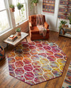 Trellis Mosaic Collection Area Rug -  Pergolatown (Multi) Octagon Multi  lifestyle 86