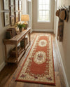 Versailles Elegance Collection Area Rug -  Louveciennes (Brick Red) Runner Brick Red  lifestyle 60