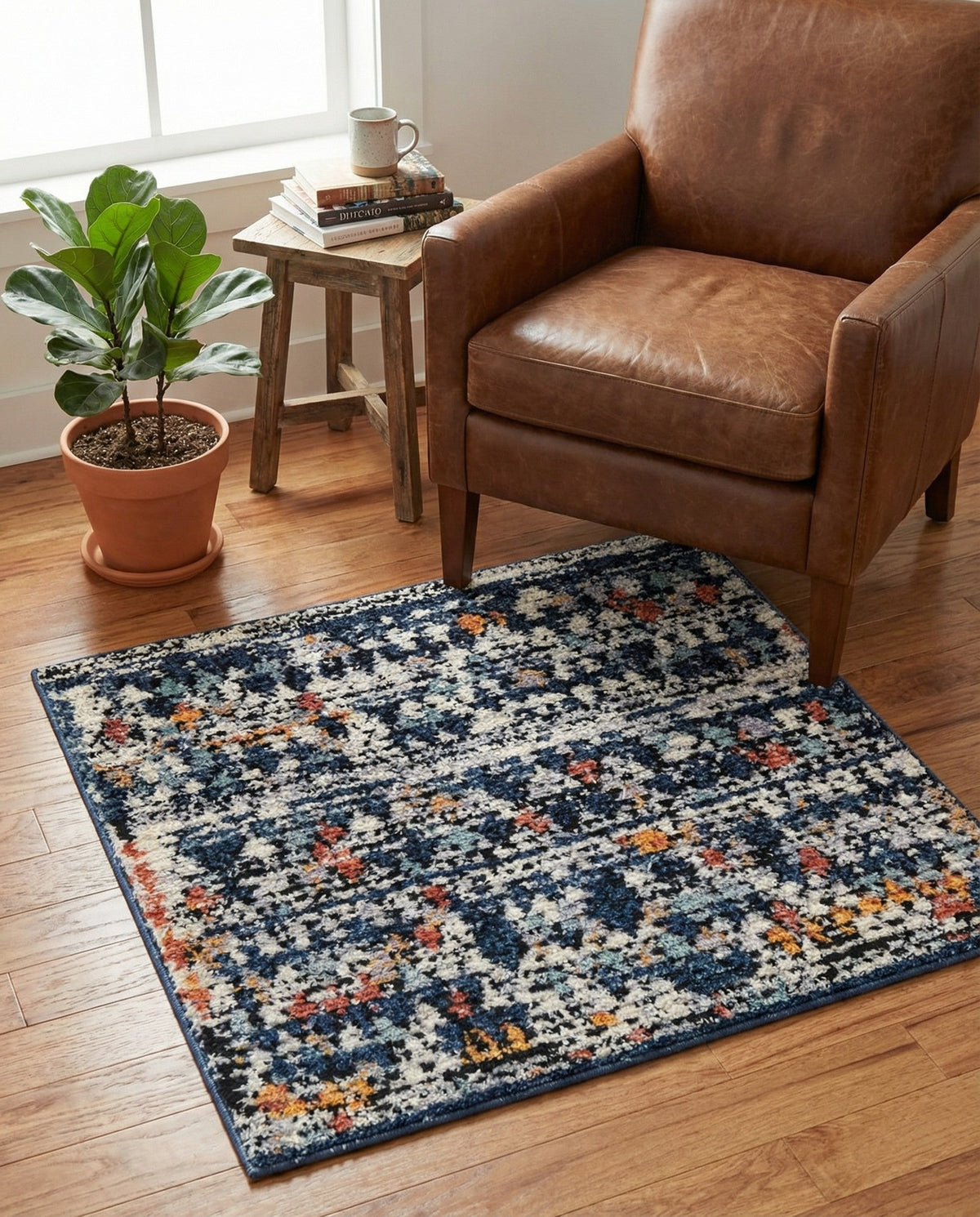 Tangier Treasures Collection Area Rug -  Marrakech Square Multi  lifestyle 180