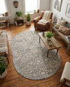 Seville Stripes Collection Area Rug -  Cordoba (Gray) Oval Gray  lifestyle 27