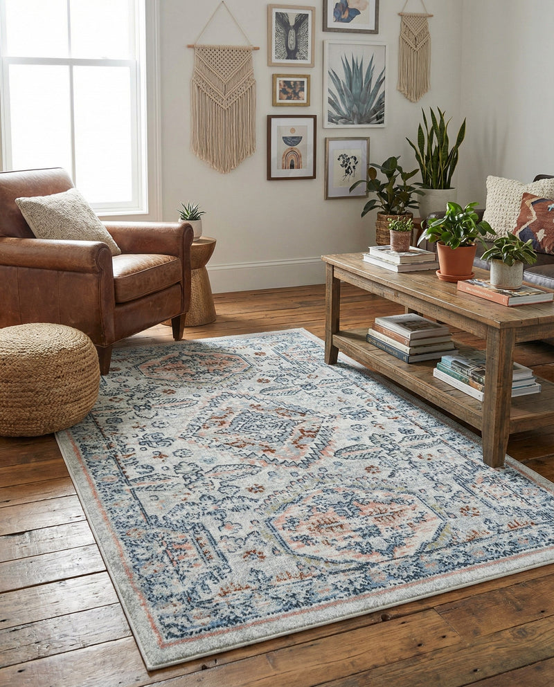 Aegean Elegance Washables Collection Area Rug -  Patmos Rectangle Ivory  lifestyle 22