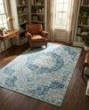 Coastal Haven Collection Area Rug - Seabreeze (Navy Blue) Rectangle Navy Blue  lifestyle 13