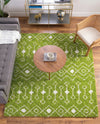 Berber Lattice Shag Collection Area Rug - Atlas (Green) Square Green  lifestyle 70