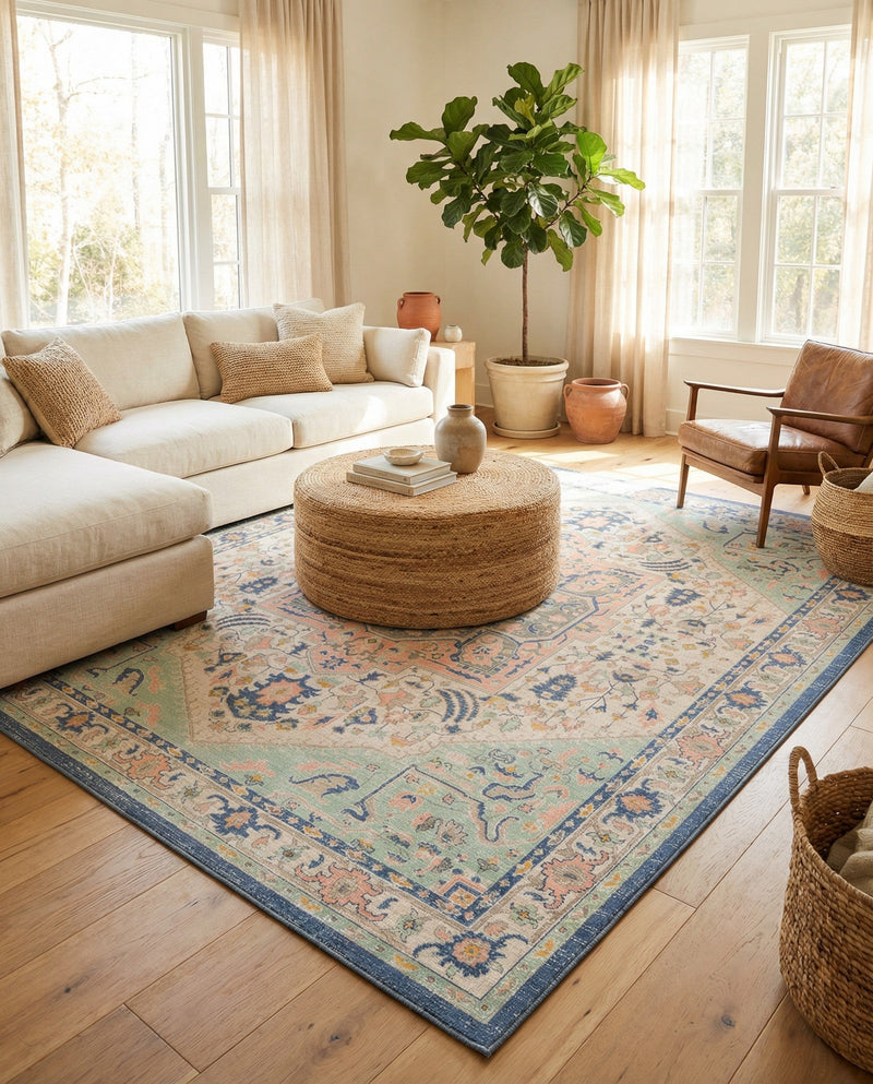 Savannah Series Collection Area Rug - Charleston (Multi) Rectangle Multi  lifestyle 3