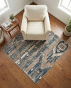 Cascade Range Collection Area Rug - Hood (Navy Blue) Square Navy Blue  lifestyle 72